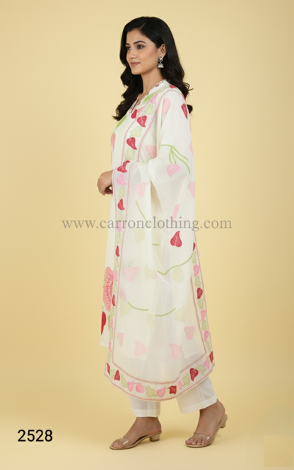 White Colour Kurti Set(LC-WKIS_2528)