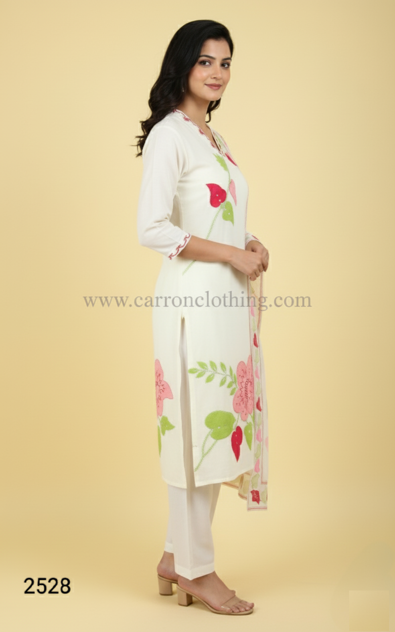 White Colour Kurti Set(LC-WKIS_2528)