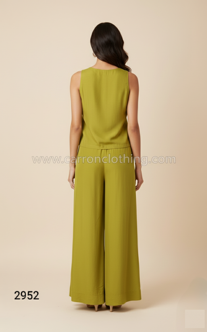 Green Colour Plazo Set(LE-WPZS_2952)