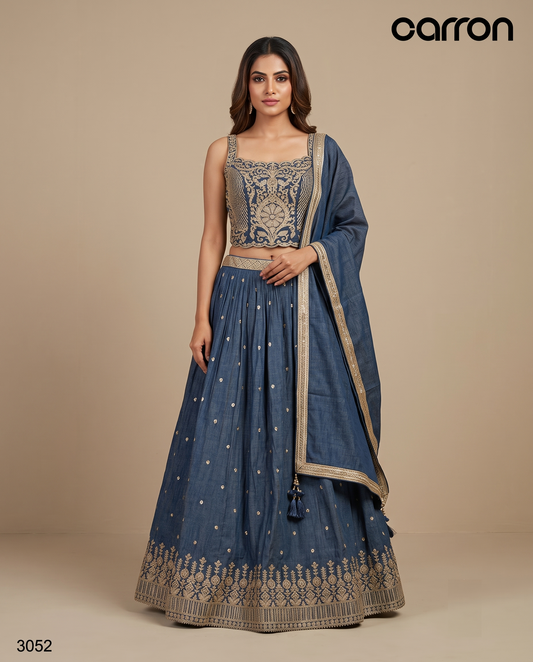 Blue Colour Ghaghra Choli(LE-WGHC_3054)