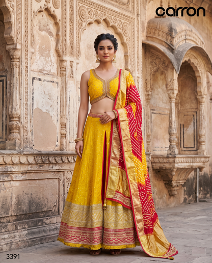 Mehandi Green Colour Ghaghra Choli(LE-WGHC_3391)