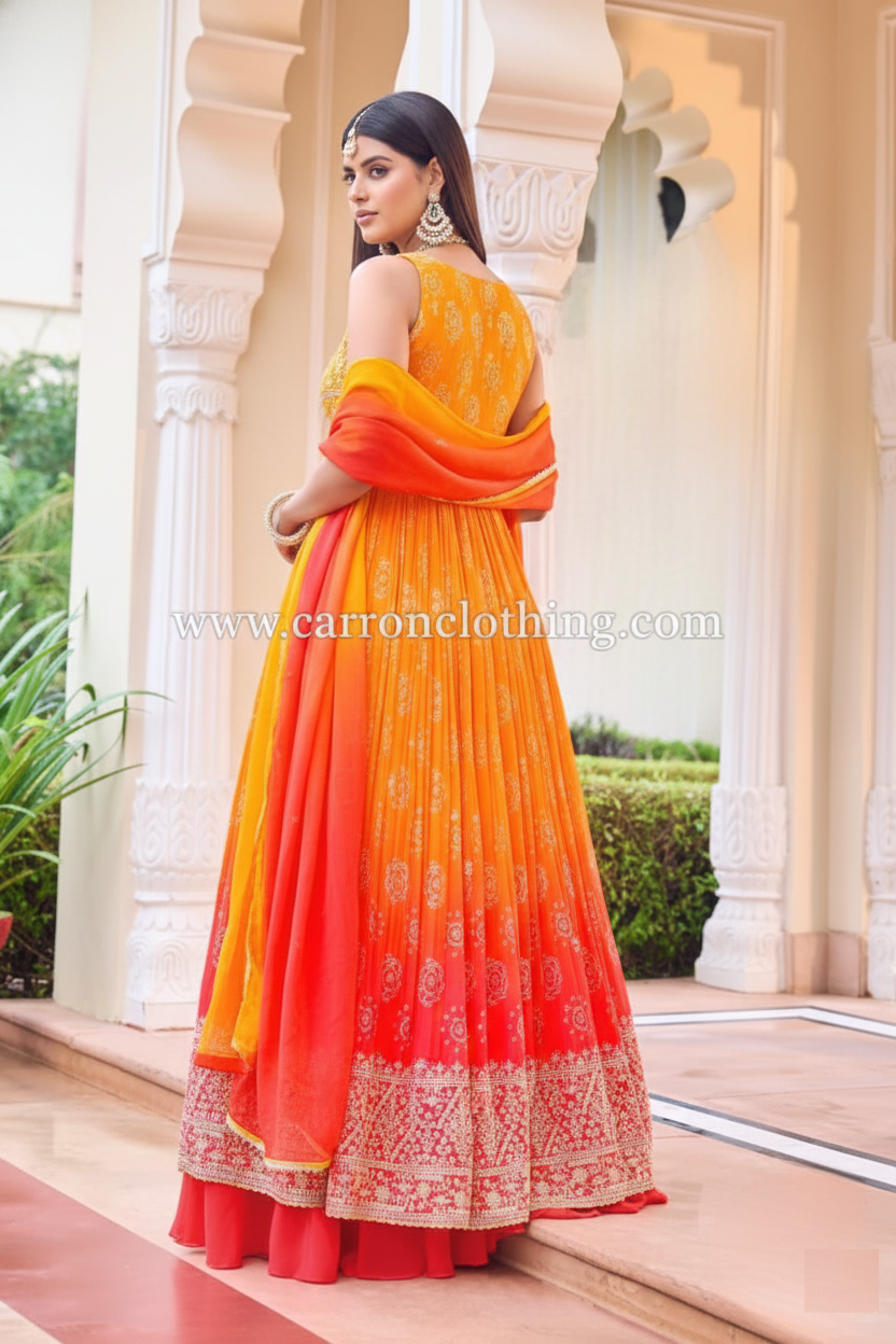 Yellow Colour Plazo Set(LE-WPZS_3449)