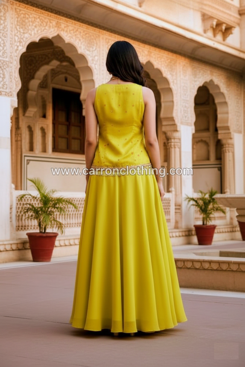 Mehandi Green Colour Plazo Set(LE-WPZS_34712)