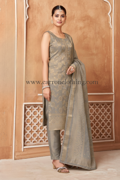 Grey Colour Pant Set(LE-WPNS_3508)