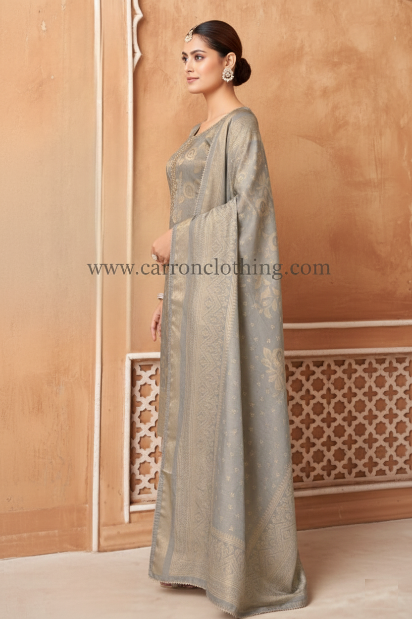 Grey Colour Pant Set(LE-WPNS_3508)