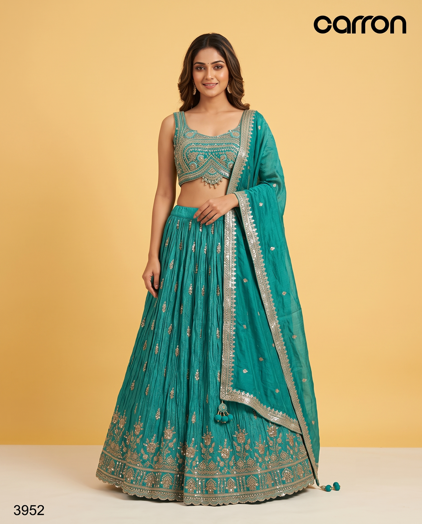 Peacock Blue Colour Ghaghra Choli(LE-WGHC_3952)