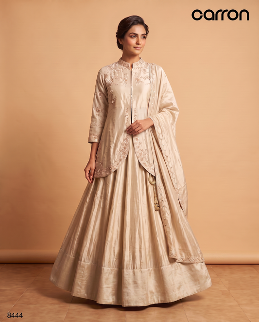 Ivory Colour Ghaghra Choli(LE-WGHC_8444)