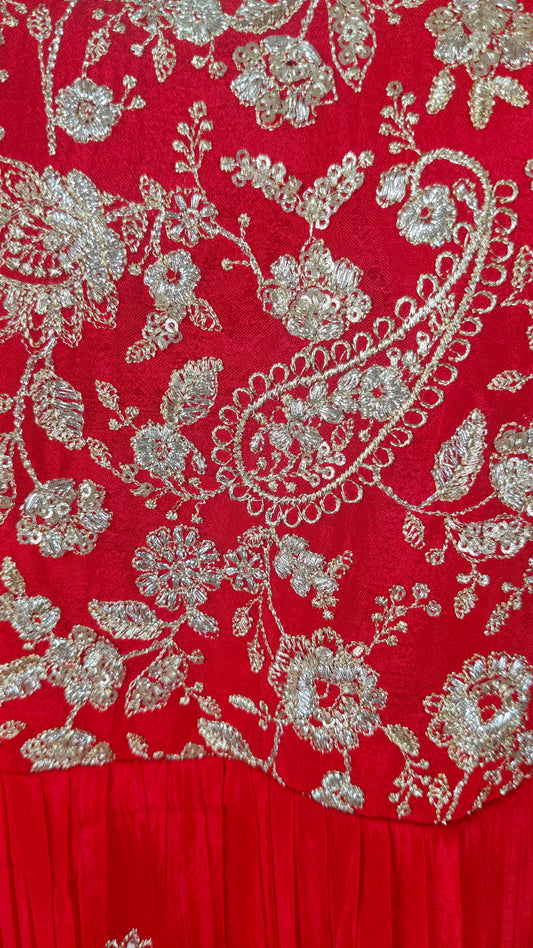 Red Colour Anarkali Gown(LE-WANK_3381)