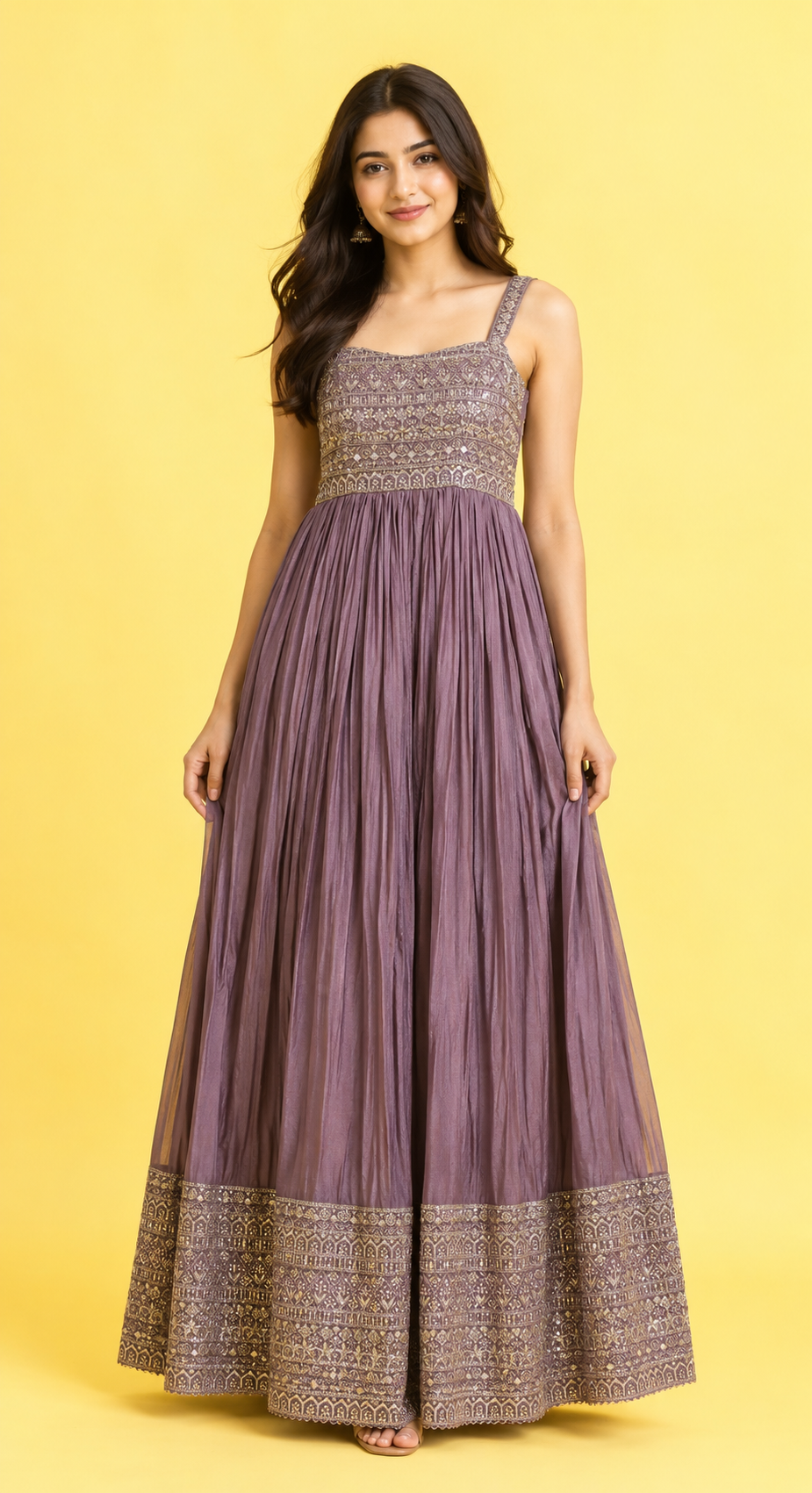 Lavender Colour Anarkali Gown(LE-WANK_3467)