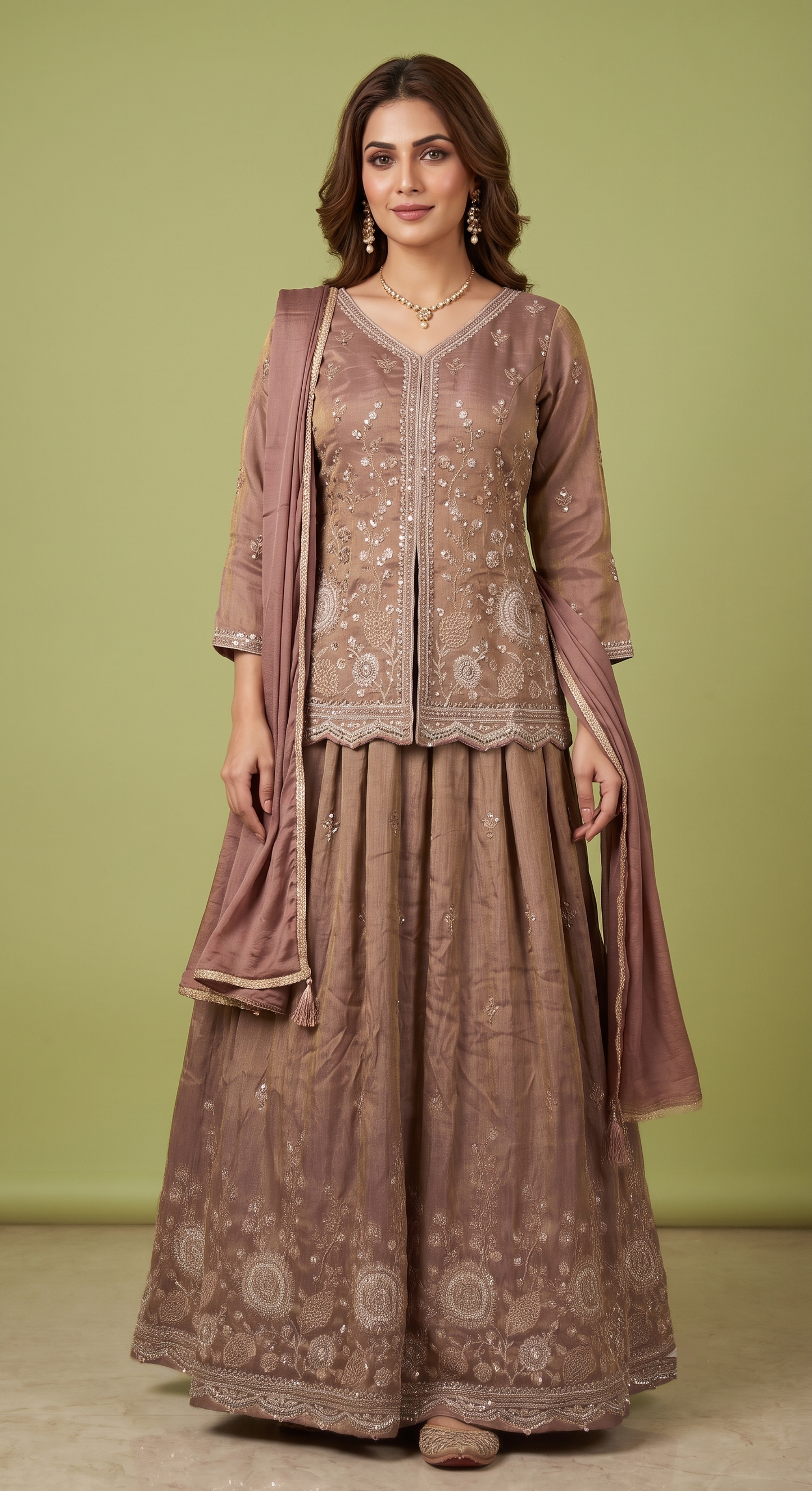 Onion Pink Colour Ghaghra Choli(LE-WGHC_39312)