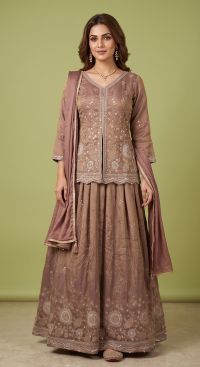 Onion Pink Colour Ghaghra Choli(LE-WGHC_39312)