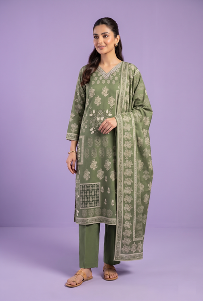 Green Colour Kurti Set(LC-WKIS_1353)