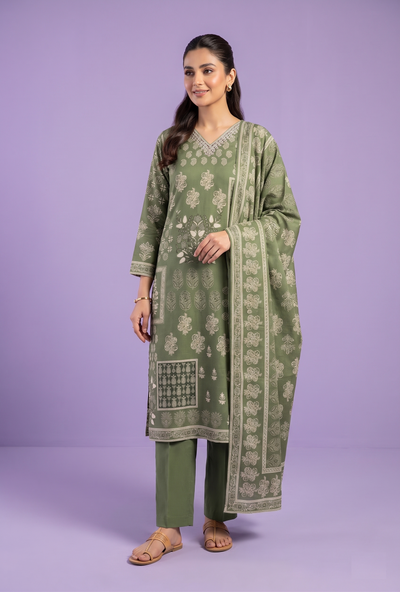 Green Colour Kurti Set(LC-WKIS_1353)