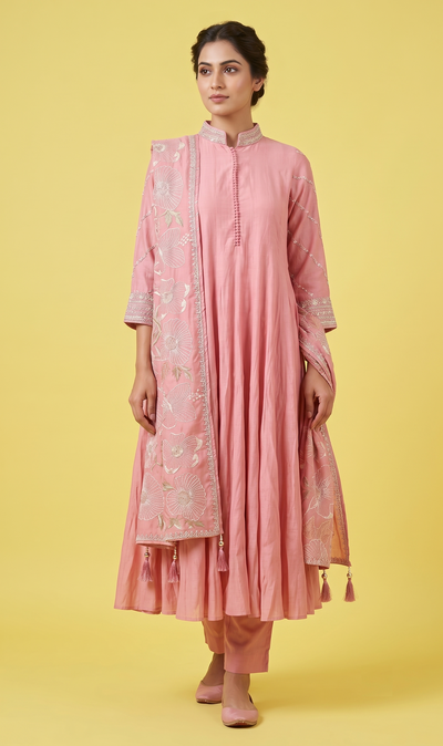Pink Colour Pant Set(LE-WPNS_67801)