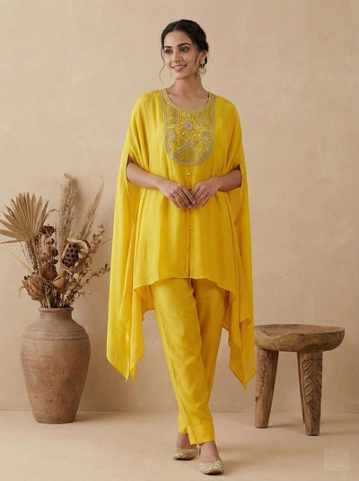 Yellow Colour without Dupatta Pant Set(LE-WPZS_8831)