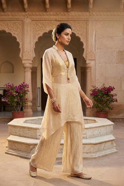 Cream Colour without Dupatta Plazo Set(LE-WPZS_1801)