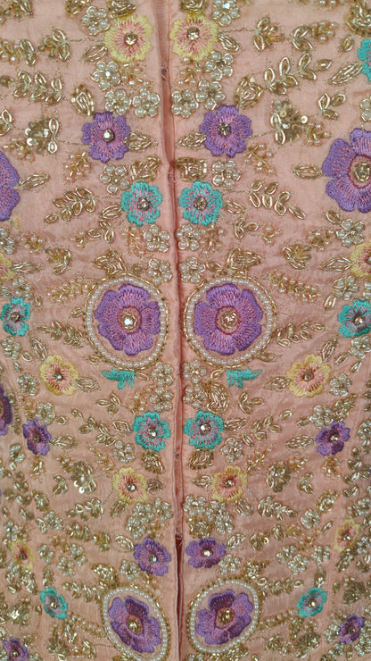 Peach Colour Plazo Set(LE-WPZS_2027)
