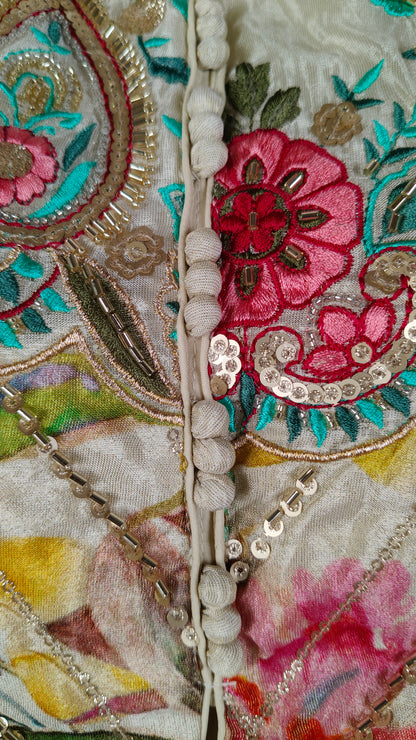 Cream Colour Plazo Set(LE-WPZS_2173)