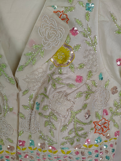 Cream Colour Plazo Set(LE-WPZS_69005)