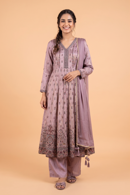 Lavender Colour Plazo Set(LE-WPZS_807)