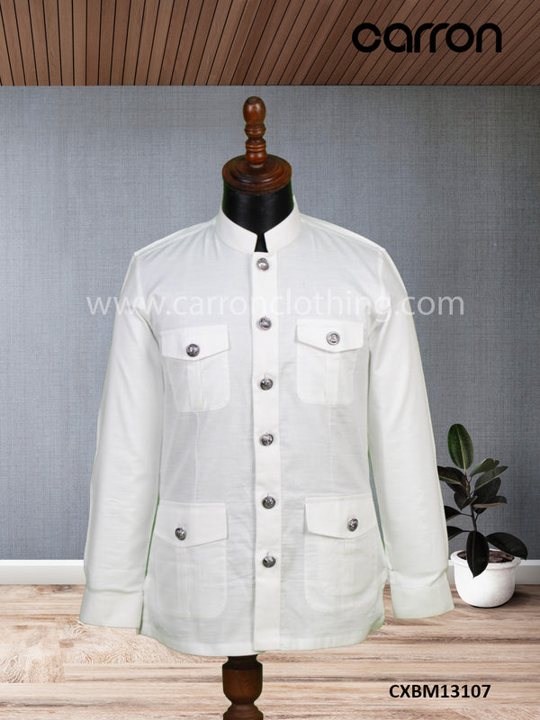 White Colour Hunter Shirt (MC-03_J-009 )