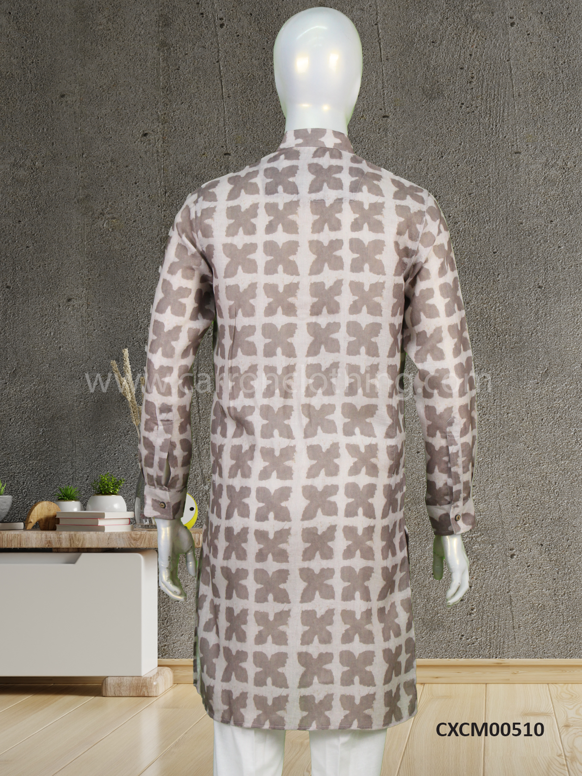 Brown Colour Kurta With Bottom (MC-MKUC_GKL-DIGI-ABSTRA)