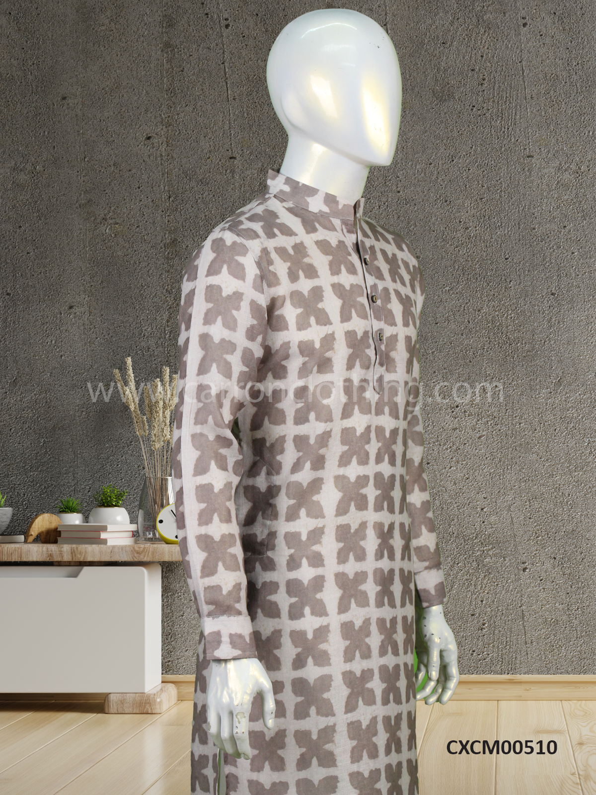 Brown Colour Kurta With Bottom (MC-MKUC_GKL-DIGI-ABSTRA)