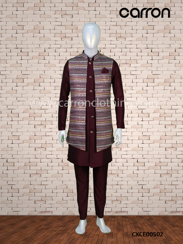 Wine Colour Bundi Suit (ME-03_7832)