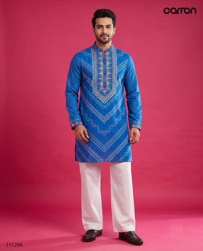 Royal Blue Colour Kurta Set(ME-MKUS_11129 A)
