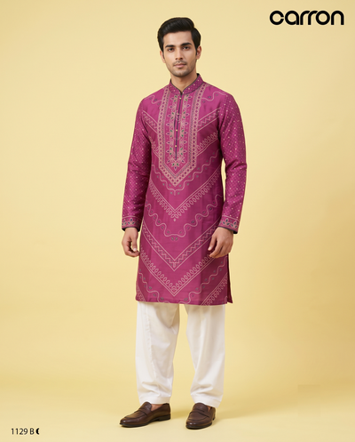 Purple Colour Kurta Set(ME-MKUS_1129 B)