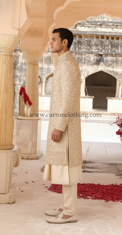 Gold Colour Sherwani(ME-MSRW_12598)