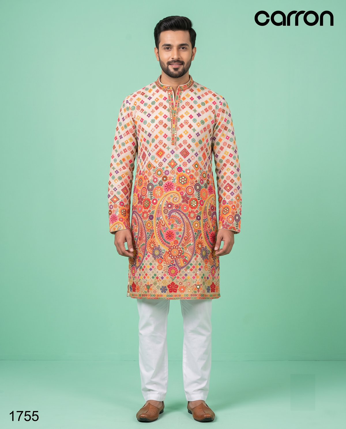 Cream Colour Kurta Set(ME-MKUS_1755)