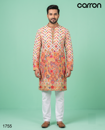 Cream Colour Kurta Set(ME-MKUS_1755)