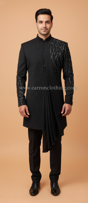 Black Colour Indo Western(ME-MINW_3152)