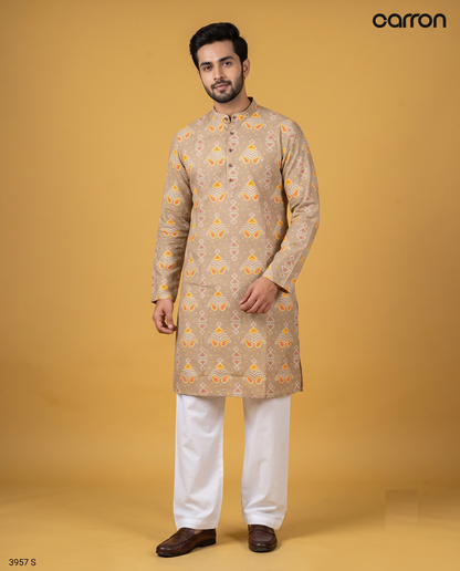 Fawn Colour Kurta Set(ME-MKUS_3957 S)