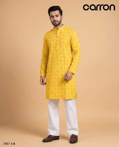 Yellow Colour Kurta Set(ME-MKUS_3957 A)