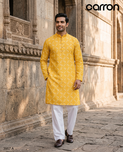Yellow Colour Kurta Set(ME-MKUS_3957 A)