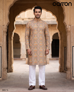 Fawn Colour Kurta Set(ME-MKUS_3957 S)