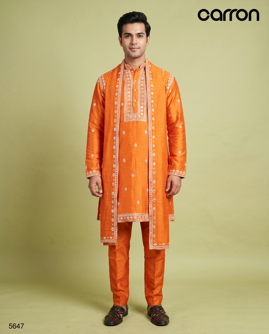 Orange Colour Kurta Set(ME-MKUS_5647)
