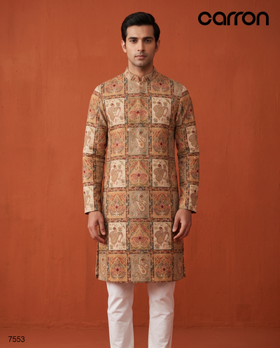 Fawn Colour Kurta Set(ME-MKUS_7553)