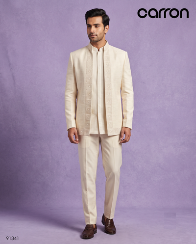 Ivory Colour Jodhpuri Set(ME-MJOD_91341)
