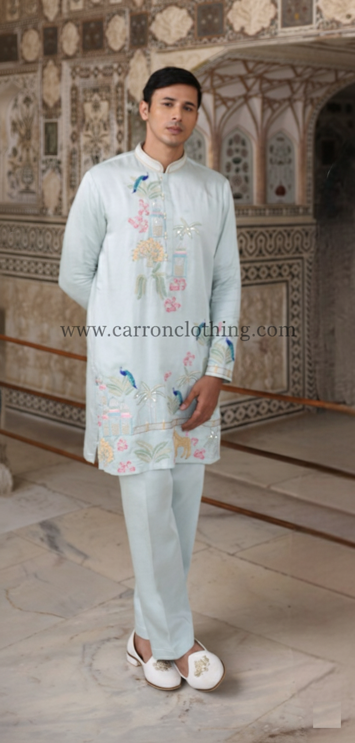 Aqua Colour Kurta Set(ME-MKUS_AW 10396 KF 29)