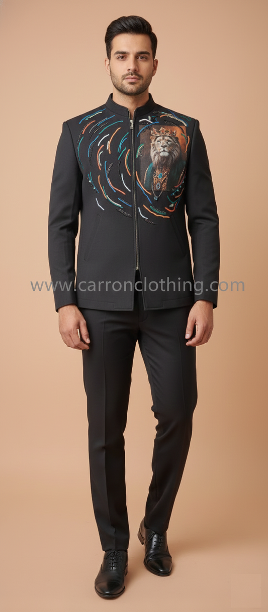 Indigo Blue Colour Bomber Jacket(ME-MINW_KING)