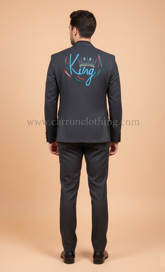 Indigo Blue Colour Bomber Jacket(ME-MINW_KING)