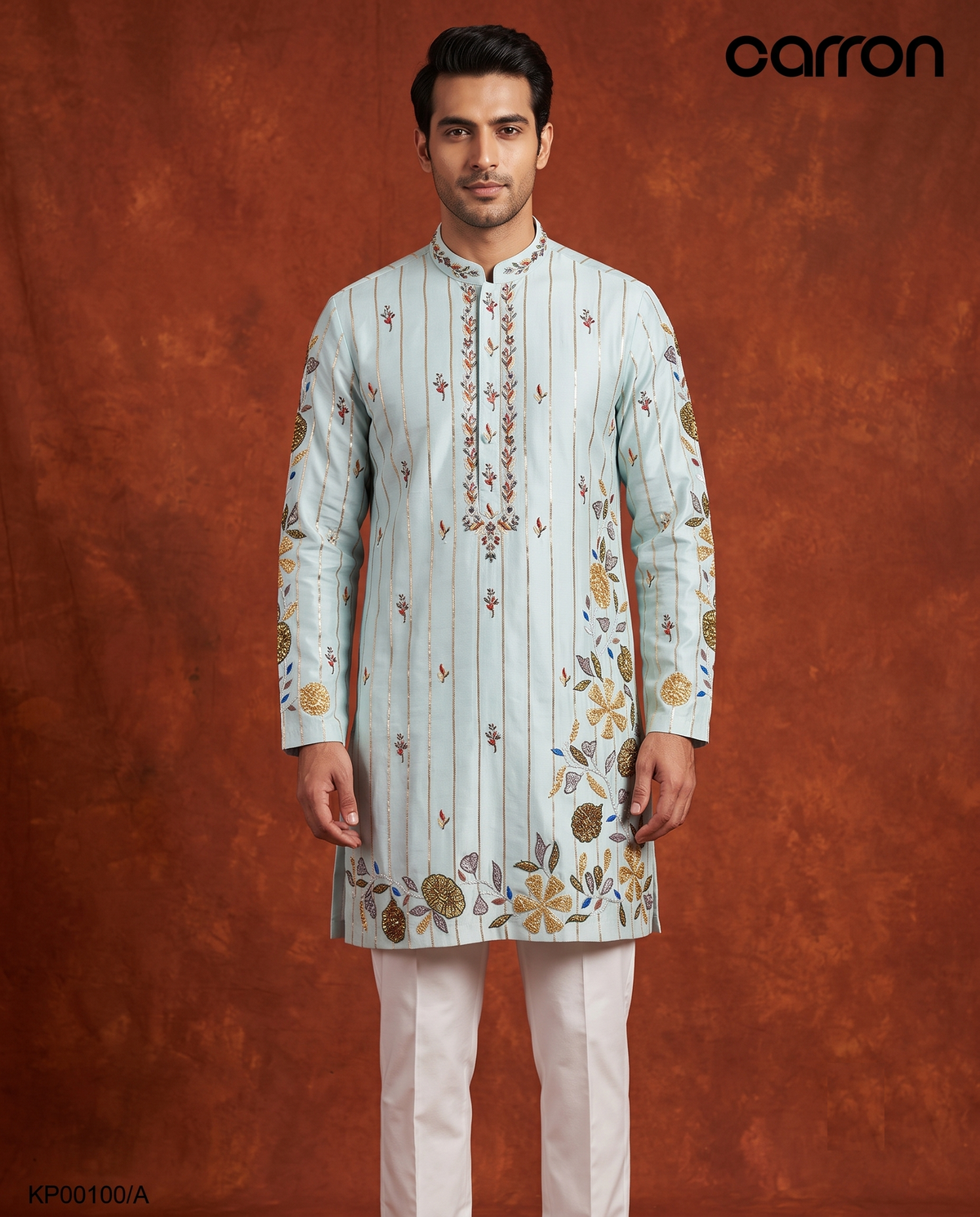 Sky Blue Colour Kurta Set(ME-MKUS_KP00100. A)