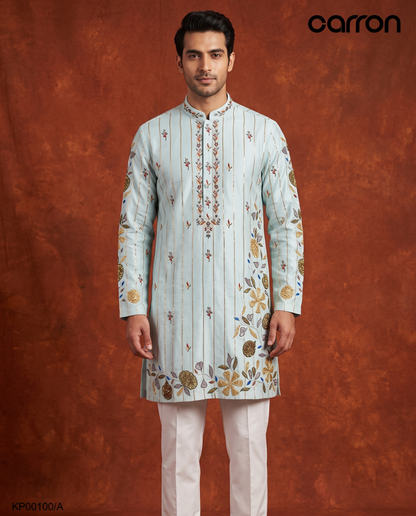 Sky Blue Colour Kurta Set(ME-MKUS_KP00100. A)
