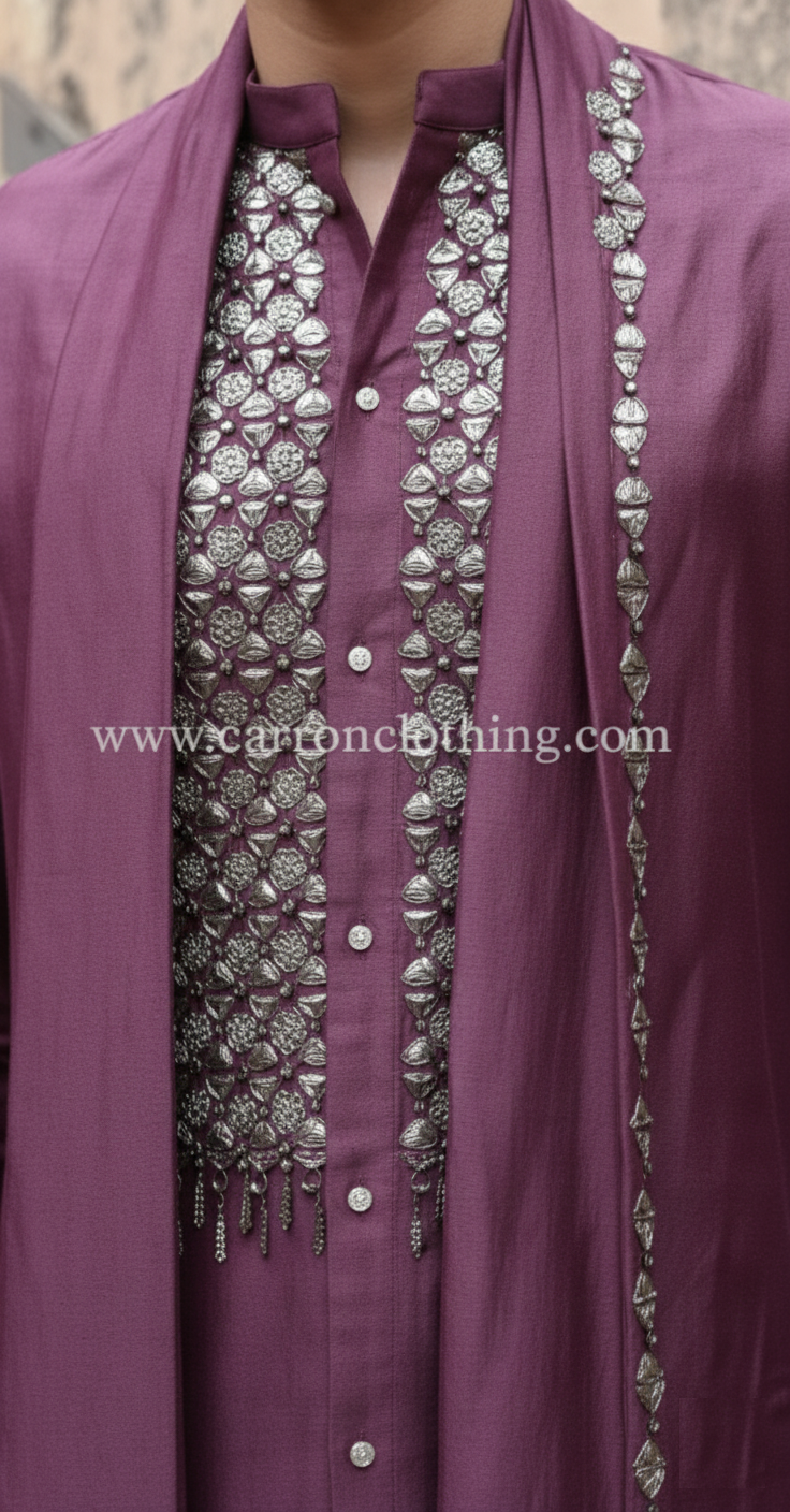 Wine Colour Kurta Set with Stole(ME-MKUS_ K 261)