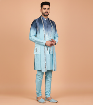 Sky Blue Colour Bundi Set(ME-MBUS_104)