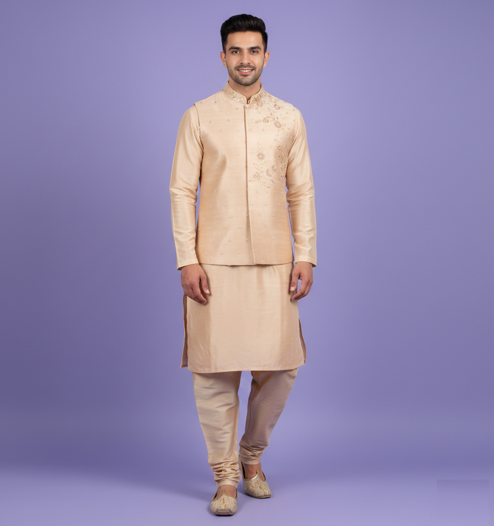 Beige Colour Bundi Set(ME-MBUS_123)