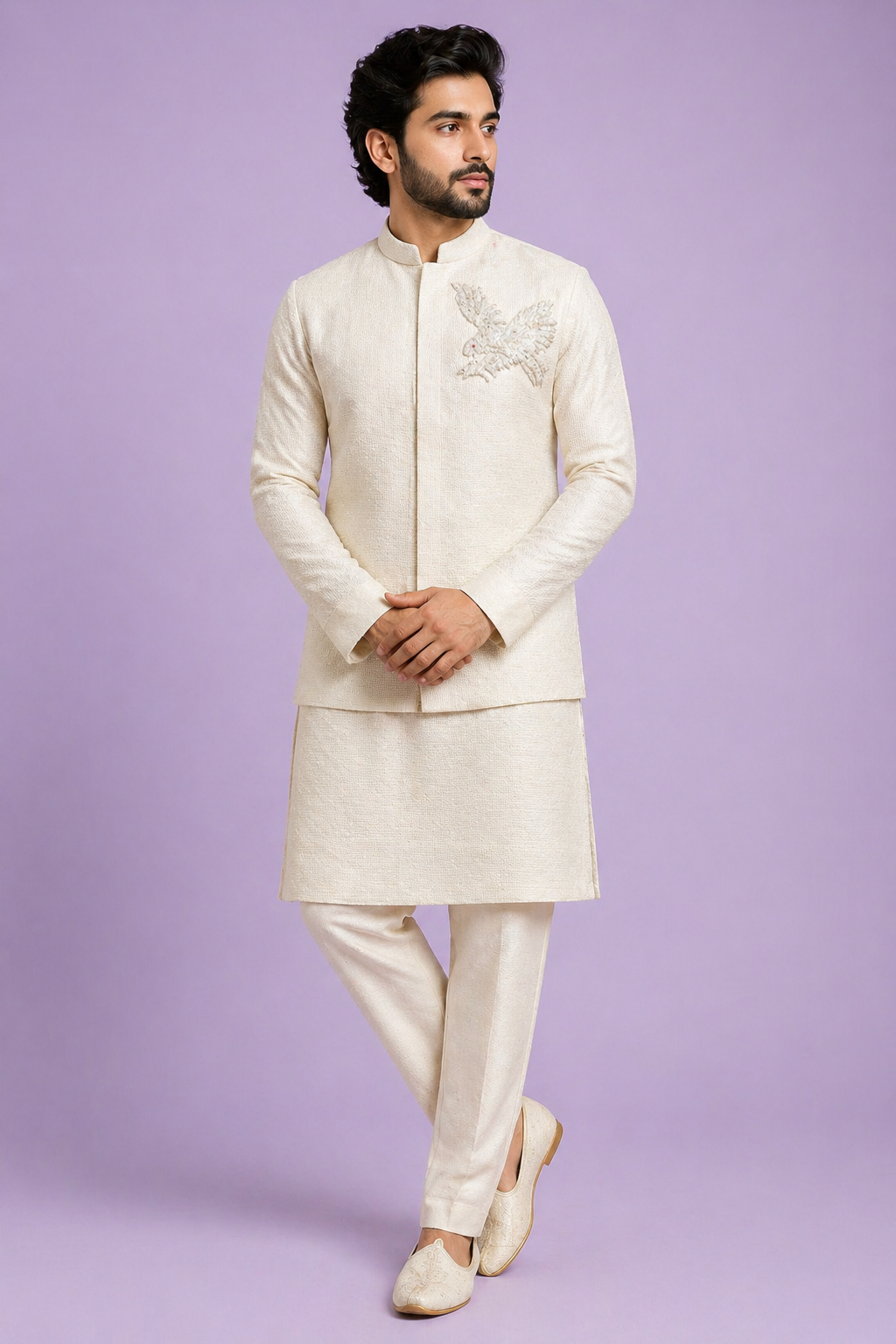 Lemon Colour Bundi Set(ME-MBUS_2784)